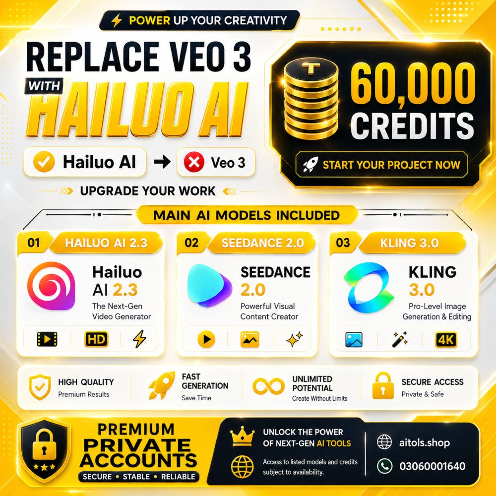 Hailuo AI Premium Private Account – 60,000 Credits